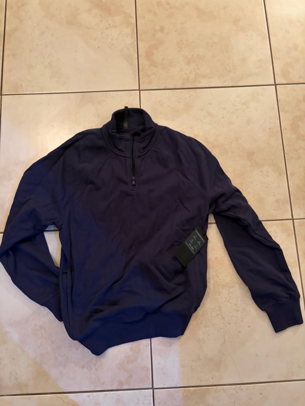 Fabletics Men's Navy Half-Zip Pullover